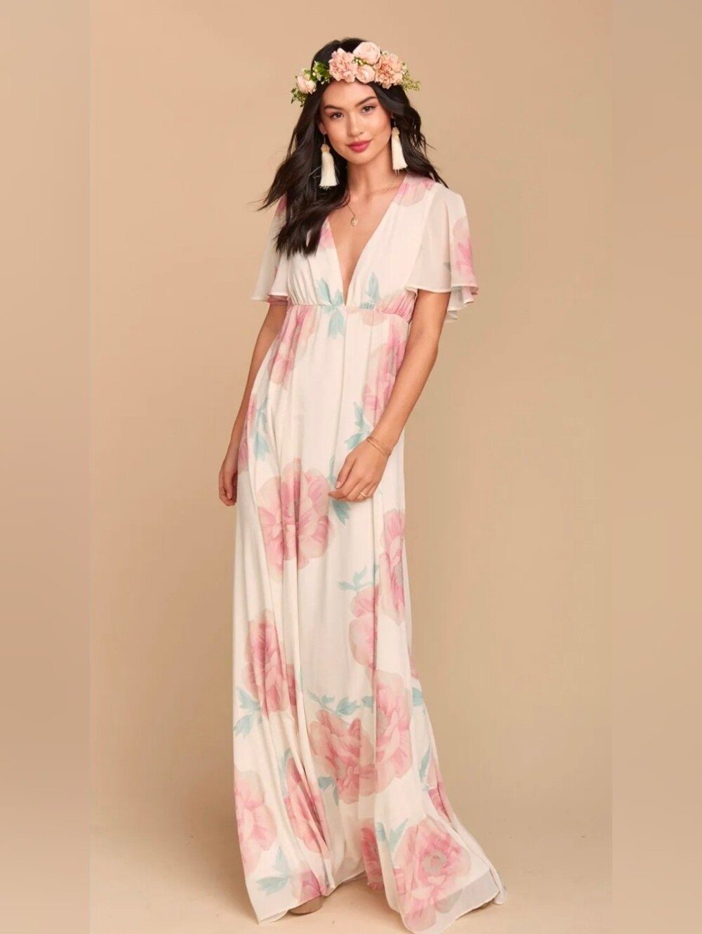 Show Me Your Mumu Faye Flutter Maxi Dress-Medium
